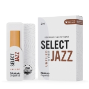 Immagine di Ance D'Addario Organic Select Jazz Unfiled per sax soprano, durezza 2 Medium, confezione da 10