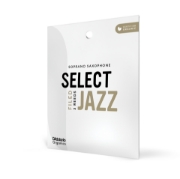 Immagine di Ance D'Addario Organic Select Jazz, taglio francese, per sax soprano, durezza 2 Hard, con custodie singole, confezione da 3