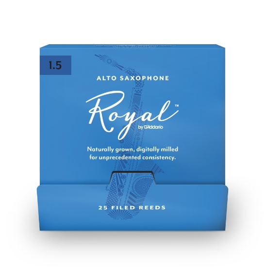 Immagine di Ance Royal by D'Addario per sax alto, durezza 1.5, confezione da 25 ance singole