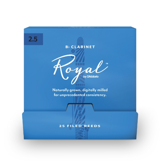 Immagine di Ance Royal by D'Addario per clarinetto in Sib, durezza 2.5, confezione da 25 ance singole