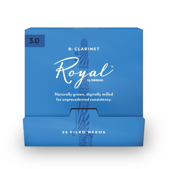 Immagine di Ance Royal by D'Addario per clarinetto in Sib, durezza 3.0, confezione da 25 ance singole