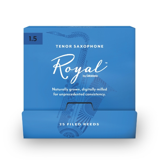 Immagine di Ance Royal by D'Addario per sax tenore, durezza 1.5, confezione da 25 ance singole