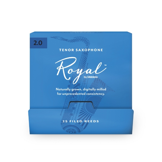 Immagine di Ance Royal by D'Addario per sax tenore, durezza 2.0, confezione da 25 ance singole