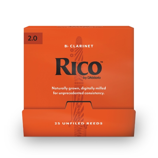 Immagine di Ance Rico by D'Addario per clarinetto in Sib, durezza 2.0, confezione da 25 ance singole