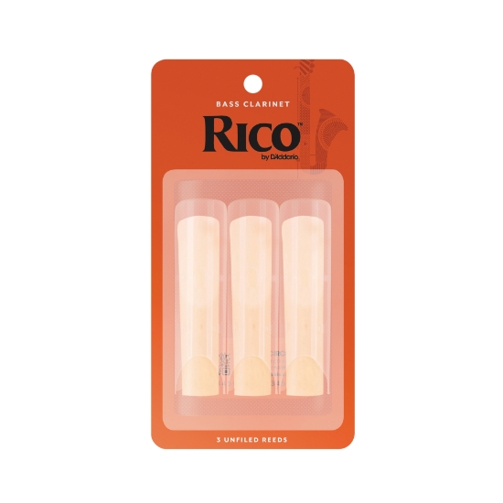 Immagine di Confezione da 3 ance Rico per clarinetto basso, durezza 1,5