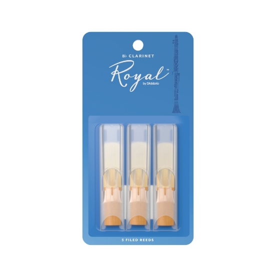 Immagine di Confezione da 3 ance Rico Royal per clarinetto soprano in SI bemolle, durezza 3,0