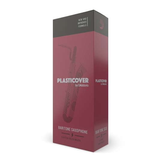 Immagine di Confezione da 5 ance Rico Plasticover per sassofono baritono, durezza 2,5
