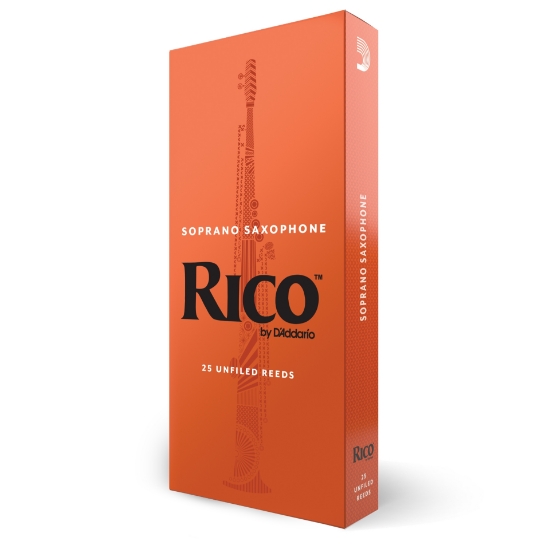 Immagine di Confezione da 25 ance Rico per sassofono soprano, durezza 1,5