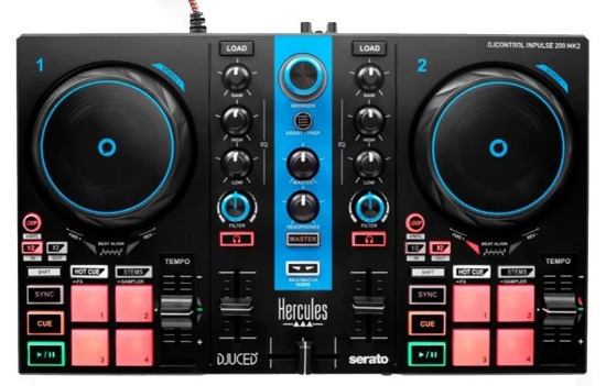 Immagine di HERCULES DJCONTROL INPULSE 200 MK2 BLUE