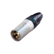 Immagine di NEUTRIK NC3MXX XLR volante, Serie XX, 3 poli maschio, corpo nichel, contatti argento