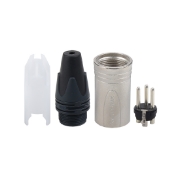 Immagine di NEUTRIK NC3MXX XLR volante, Serie XX, 3 poli maschio, corpo nichel, contatti argento