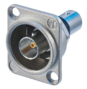 Immagine di Neutrik - BNC
75 ohm Socket, Serie
Bulkhead, femmina
passante, corpo nichel,
flangia D, isolato