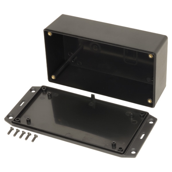 Immagine di HAMMOND - 1591XXESFLBK, contenitore in polistirene flangiato nero