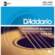 Immagine di D'ADDARIO - EJ16 3-PACK ACOUS GTR PHOS BRZ LITE