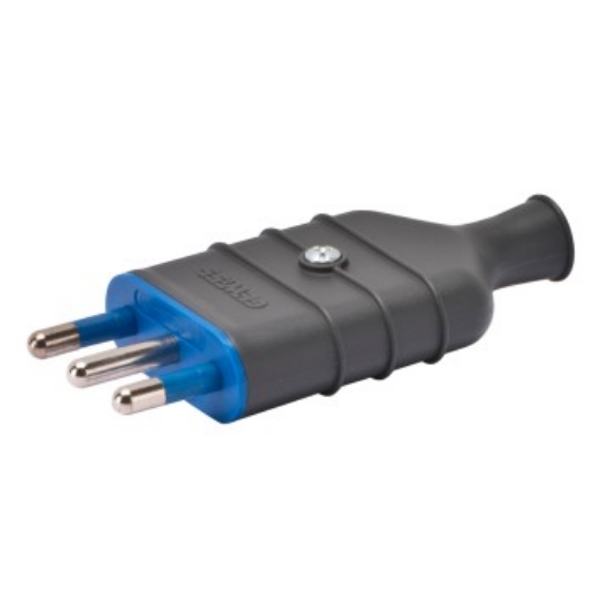 Immagine di GEWIS - Spina dritta16A Nera 250V 2P+T