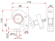 Immagine di ZZIPP - Staffa con vite aggancio rapido portata 100kg