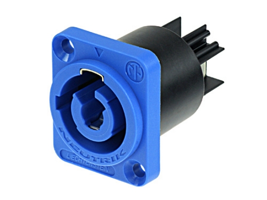 Immagine di NEUTRIK NAC3MPA-1 PowerCON 20 Amp Chassis Connector a tenuta d’aria, 3 poli maschio, Power IN Tipo A, FASTON