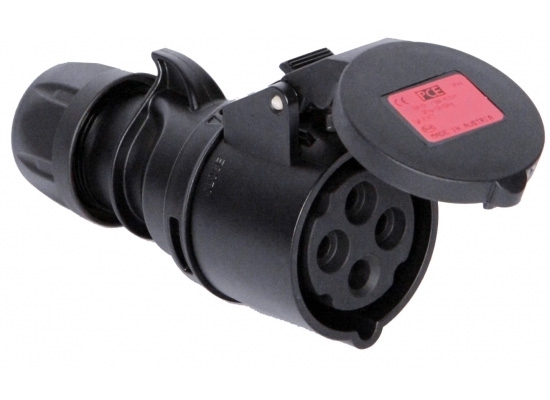 Immagine di PCE - CEE connector 16A 4p 6h 400V IP44 black Y214-6X