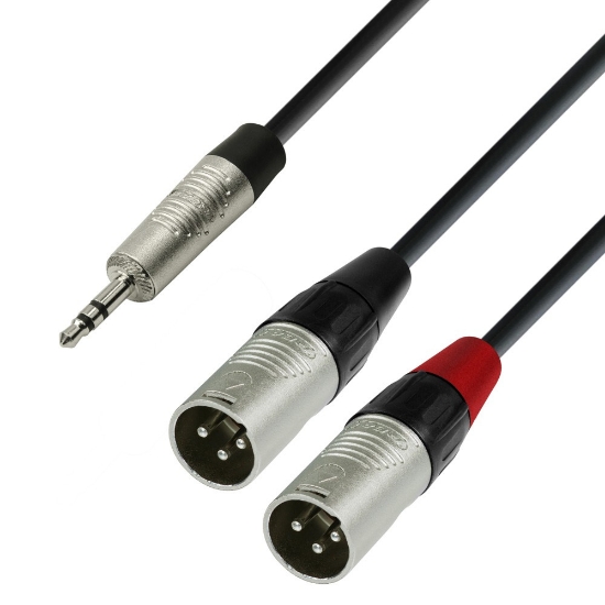 Immagine di ADAM HALL - Cables 4 STAR YWMM 0300 - Y-Cable | Rean 2 x XLR Male x Minijack TRS | 3 m K4YWMM0300