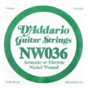 Immagine di D'ADDARIO - Corda per chitarra elettrica 036