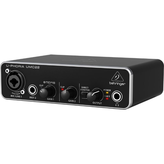 Immagine di Interfaccia audio U-Phoria 2x2 USB
con PreAmp MIDAS BEHRINGER UMC22